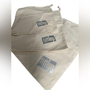 3 FITFLOP DUST BAGS CREAM NEW 15x12